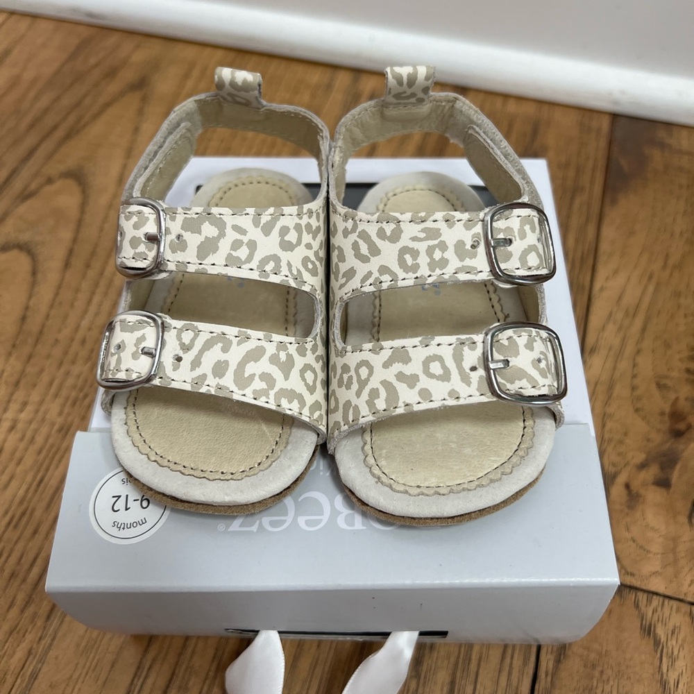 Robeez White Leopard Sandal